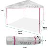 image:imageRoxy 10x10 Pop Up Canopy  UPF 50 Outdoor Beach Tent with OnePush Setup  Portable Shade Shelter for Beach Tailgate Festivals Camping  WaterResistant Folding Gazebo with Wheeled BagHibiscus GreyPink