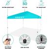 image:imageRoxy 10x10 Pop Up Canopy  UPF 50 Outdoor Beach Tent with OnePush Setup  Portable Shade Shelter for Beach Tailgate Festivals Camping  WaterResistant Folding Gazebo with Wheeled BagTeal