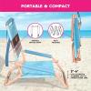 image:imageRoxy Beach Chair  Lounge Chair Outdoor Lightweight Folding Chair with Adjustable Recline and Cup Holder  Beach Days Pool Lounge Chairs Folding Camping Chairs Sun Tanning Chair or FestivalCrmeBrown