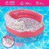 image:imageRoxy White Floral Pool Chair Float  Luxury Inflatable Lounger with Backrest amp Cup Holder Durable amp Comfortable Pool Lounge Chair for Adults  Perfect for Pool Beach or Lake