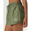 image:imageRoxy Womens Beach Shorts  Loose Fitted Elastic Waist Drawcord Swim Shorts QuickDry Board ShortsOil Green
