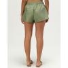 image:imageRoxy Womens Beach Shorts  Loose Fitted Elastic Waist Drawcord Swim Shorts QuickDry Board ShortsOil Green