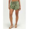 image:imageRoxy Womens Beach Shorts  Loose Fitted Elastic Waist Drawcord Swim Shorts QuickDry Board ShortsOil Green