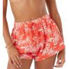 image:imageRoxy Womens Beach Shorts  Loose Fitted Elastic Waist Drawcord Swim Shorts QuickDry Board ShortsRed