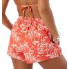 image:imageRoxy Womens Beach Shorts  Loose Fitted Elastic Waist Drawcord Swim Shorts QuickDry Board ShortsRed
