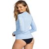 image:imageRoxy Womens Long Sleeve Compression Fit Rashguard UPF 50 Quick Dry Recycled Swim ShirtBel Air Blue