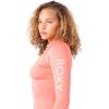image:imageRoxy Womens Long Sleeve Compression Fit Rashguard UPF 50 Quick Dry Recycled Swim ShirtHot Coral