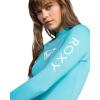 image:imageRoxy Womens Long Sleeve Compression Fit Rashguard UPF 50 Quick Dry Recycled Swim ShirtMaui Blue