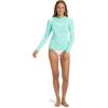 image:imageRoxy Womens Long Sleeve Compression Fit Rashguard UPF 50 Quick Dry Recycled Swim ShirtOpal Exc