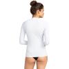 image:imageRoxy Womens Long Sleeve Compression Fit Rashguard UPF 50 Quick Dry Recycled Swim ShirtWhite