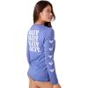 image:imageRoxy Womens Long Sleeve Loose Fit Rashguard UPF 50 QuickDry Recycled Swim ShirtBlue