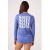 image:imageRoxy Womens Long Sleeve Loose Fit Rashguard UPF 50 QuickDry Recycled Swim ShirtBlue