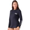image:imageRoxy Womens Long Sleeve Loose Fit Rashguard UPF 50 QuickDry Recycled Swim ShirtJet