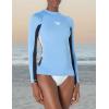 image:imageRoxy Womens Long Sleeve Loose Fit Rashguard UPF 50 QuickDry Recycled Swim ShirtProvence