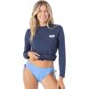 image:imageRoxy Womens Long Sleeve Loose Fit Rashguard UPF 50 QuickDry Recycled Swim ShirtSea