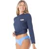 image:imageRoxy Womens Long Sleeve Loose Fit Rashguard UPF 50 QuickDry Recycled Swim ShirtSea