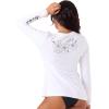 image:imageRoxy Womens Long Sleeve Loose Fit Rashguard UPF 50 QuickDry Recycled Swim ShirtSnow