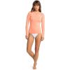 image:imageRoxy Womens Long Sleeve Zipped Rashguard  UPF 50 Stretch Fit Swim Surfsuit QuickDry Swim ShirtCoral