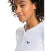 image:imageRoxy Womens Long Sleeve Zipped Rashguard  UPF 50 Stretch Fit Swim Surfsuit QuickDry Swim ShirtWhite