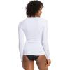 image:imageRoxy Womens Long Sleeve Zipped Rashguard  UPF 50 Stretch Fit Swim Surfsuit QuickDry Swim ShirtWhite