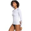 image:imageRoxy Womens Long Sleeve Zipped Rashguard  UPF 50 Stretch Fit Swim Surfsuit QuickDry Swim ShirtWhite