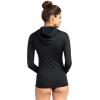 image:imageRoxy Womens Long Sleeve Zipup Hooded Rashguard  UPF 50 Sun Protection QuickDry Swim ShirtAnthracite