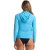image:imageRoxy Womens Long Sleeve Zipup Hooded Rashguard  UPF 50 Sun Protection QuickDry Swim ShirtEthereal Blue