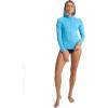 image:imageRoxy Womens Long Sleeve Zipup Hooded Rashguard  UPF 50 Sun Protection QuickDry Swim ShirtEthereal Blue