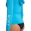 image:imageRoxy Womens Long Sleeve Zipup Hooded Rashguard  UPF 50 Sun Protection QuickDry Swim ShirtHawaiian Ocean