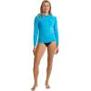 image:imageRoxy Womens Long Sleeve Zipup Hooded Rashguard  UPF 50 Sun Protection QuickDry Swim ShirtHawaiian Ocean