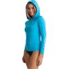 image:imageRoxy Womens Long Sleeve Zipup Hooded Rashguard  UPF 50 Sun Protection QuickDry Swim ShirtHawaiian Ocean