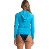 image:imageRoxy Womens Long Sleeve Zipup Hooded Rashguard  UPF 50 Sun Protection QuickDry Swim ShirtHawaiian Ocean