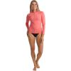image:imageRoxy Womens Long Sleeve Zipup Hooded Rashguard  UPF 50 Sun Protection QuickDry Swim ShirtHot Coral