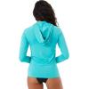image:imageRoxy Womens Long Sleeve Zipup Hooded Rashguard  UPF 50 Sun Protection QuickDry Swim ShirtTeal