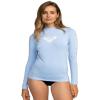 image:imageRoxy Womens Long Sleeve Compression Fit Rashguard UPF 50 Quick Dry Recycled Swim ShirtBel Air Blue