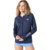 image:imageRoxy Womens Long Sleeve Zipup Hooded Rashguard  UPF 50 Sun Protection QuickDry Swim ShirtMood Indigo