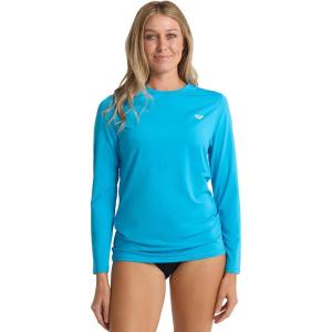 image:imageRoxy Womens Long Sleeve Loose Fit Rashguard UPF 50 QuickDry Recycled Swim ShirtHawaiian Ocean