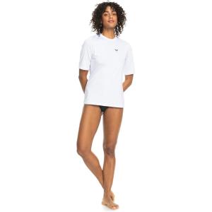 image:imageRoxy Womens Short Sleeve Loose Fit Rashguard UPF 50 QuickDry Recycled Swim ShirtWhite