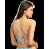 image:imageRoxy Womens Bikini Top  UPF 50 QuickDry Removable Pads Swimsuit Top Surf amp BeachwearMau Blue