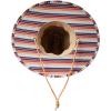 image:imageRoxy Womens Tomboy Woven Straw Hat  Wide Brim  Adjustable  Sun Protection  Beach  Vacation  NaturalSnow White Confiti Exc