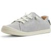 image:imageRoxy Womens Bayshore Canvas Slipon SneakerLight Grey Linen