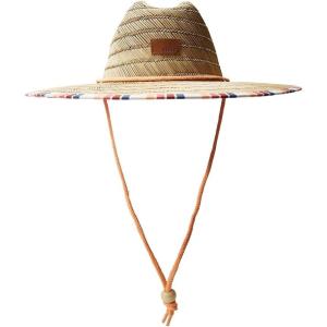 image:imageRoxy Womens Tomboy Woven Straw Hat  Wide Brim  Adjustable  Sun Protection  Beach  Vacation  NaturalSnow White Confiti Exc