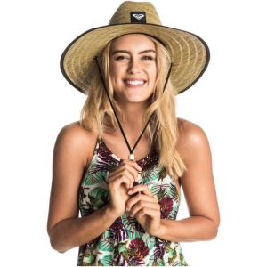 image:imageRoxy Womens Tomboy Woven Straw Hat  Wide Brim  Adjustable  Sun Protection  Beach  Vacation  NaturalTrue Black