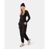 image:imageRoxy Womens Ember Textured Jogger Pant  Fleece Lined Hidden Drawstring Waist Zipper PocketsBlack