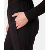 image:imageRoxy Womens Ember Textured Jogger Pant  Fleece Lined Hidden Drawstring Waist Zipper PocketsBlack