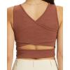 image:imageRoxy Womens Good Keepsake Cropped Tank Cutout Crop TopRoot Beer 241