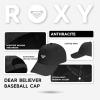 image:imageRoxy Girls Embroidered Baseball Cap  Dad Hat  Adjustable  Sun Protection  Beach  Vacation  Cotton Anthracite