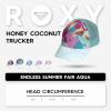 image:imageRoxy Girls Honey Coconut Trucker Hat  Breathable Mesh Snapback Curved VisorFair Aqua Endless Summer
