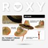 image:imageRoxy Girls Tomboy Woven Straw Hat  Wide Brim  Adjustable  Sun Protection  Beach  Vacation  NaturalNectarine