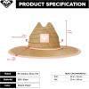 image:imageRoxy Girls Tomboy Woven Straw Hat  Wide Brim  Adjustable  Sun Protection  Beach  Vacation  NaturalPeach Pearl